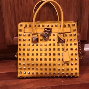 Michael Kors Yellow Studded Bag